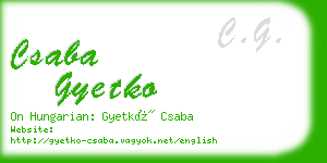 csaba gyetko business card